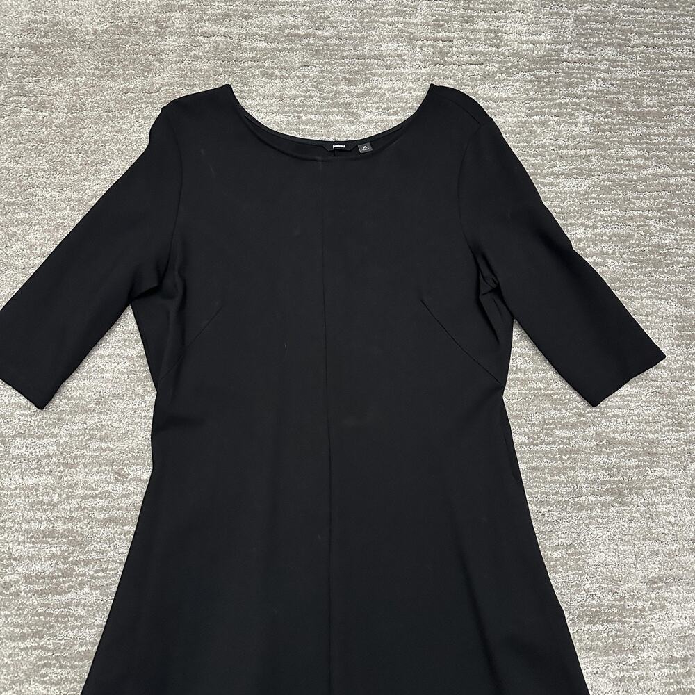 Betabrand Dress Womens XL Black Knit A-Line Half Sleeve Pockets Work Office - Picture 2 of 13
